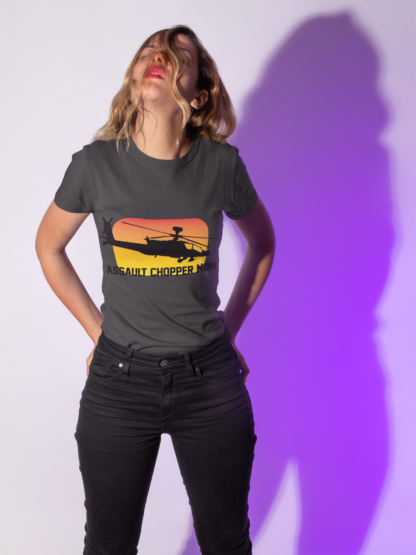 Women's Boyfriend Tee - Assault Chopper Mom