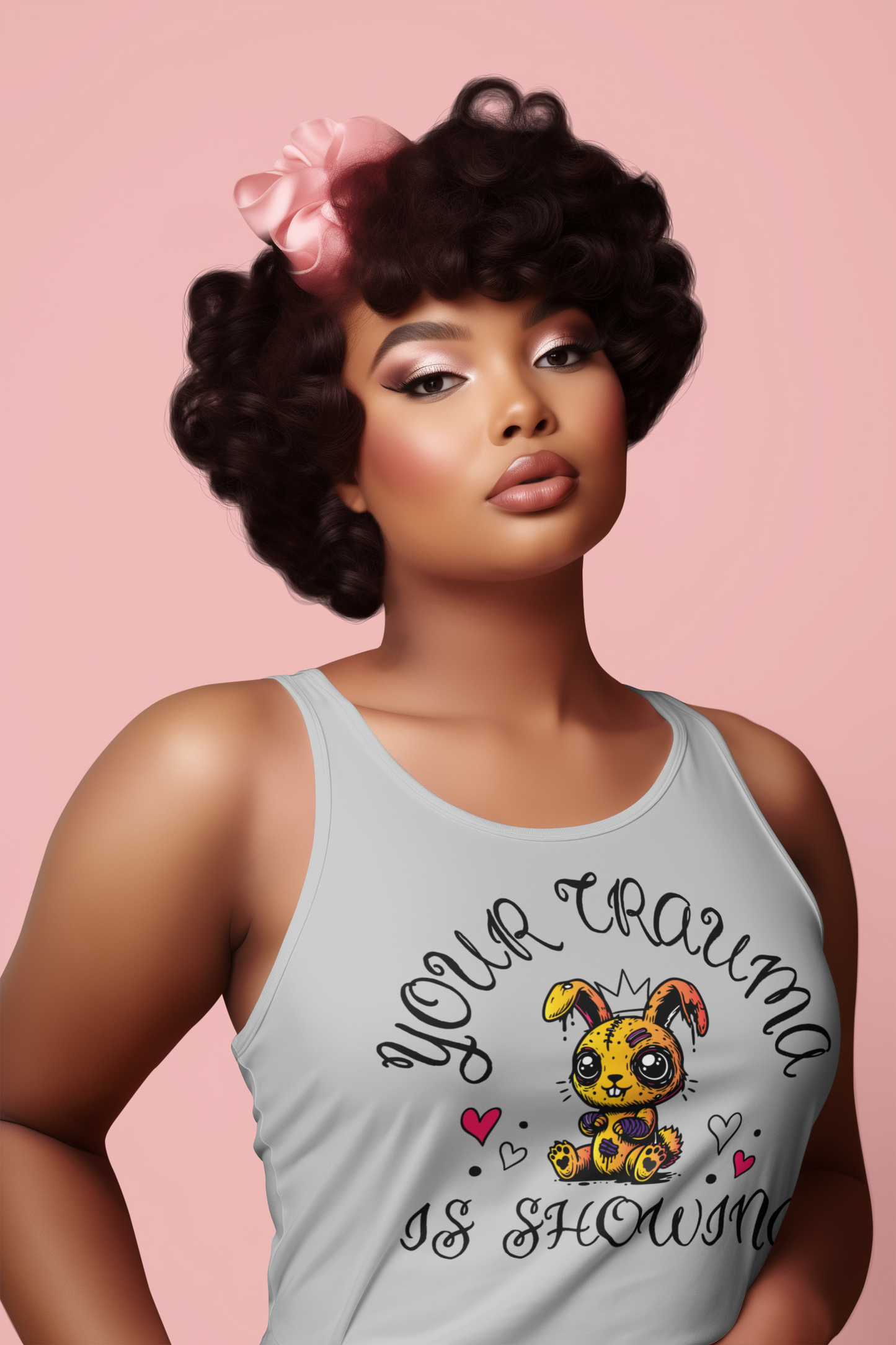 Women's Racerback Tank Top - Your Trauma Is Showing
