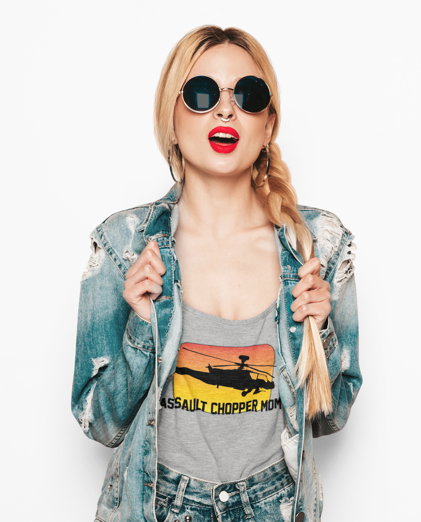 Women's Racerback Tank Top - Assault Chopper Mom