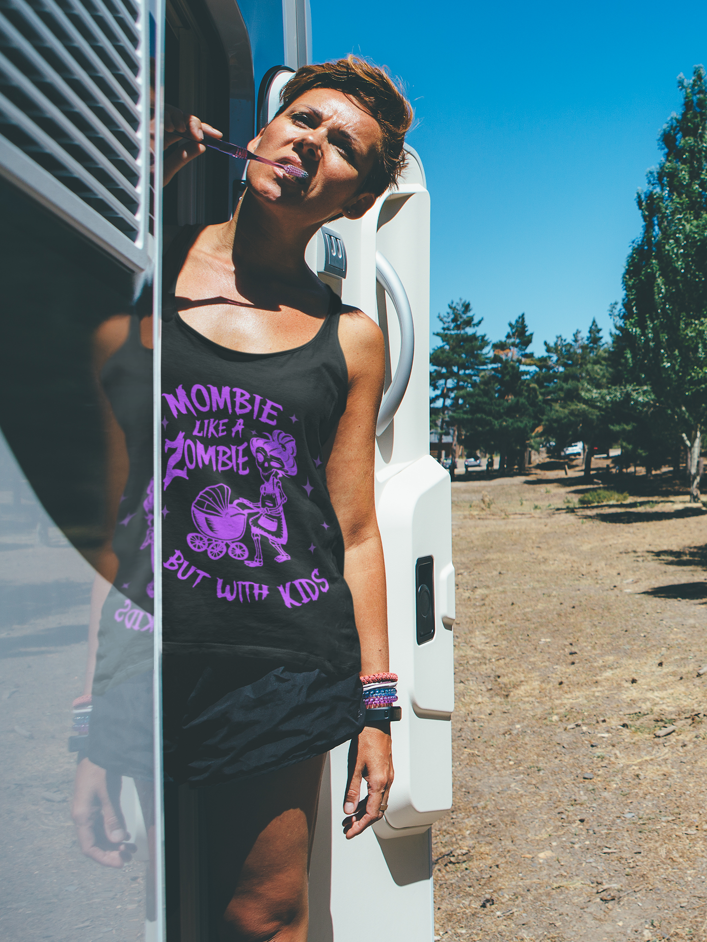 Women's Racerback Tank Top - Mombie