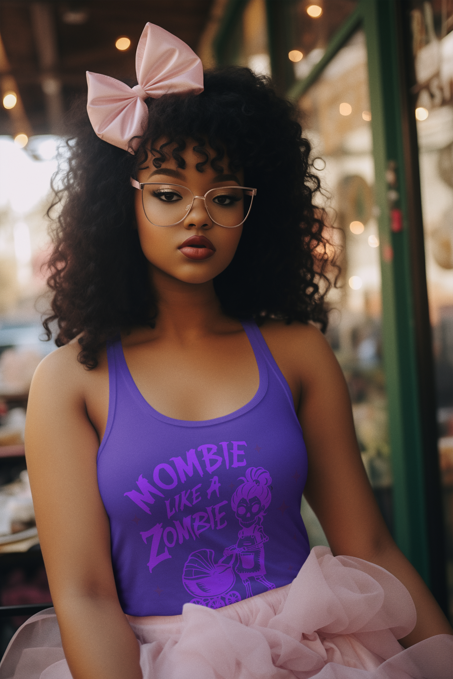 Women's Racerback Tank Top - Mombie