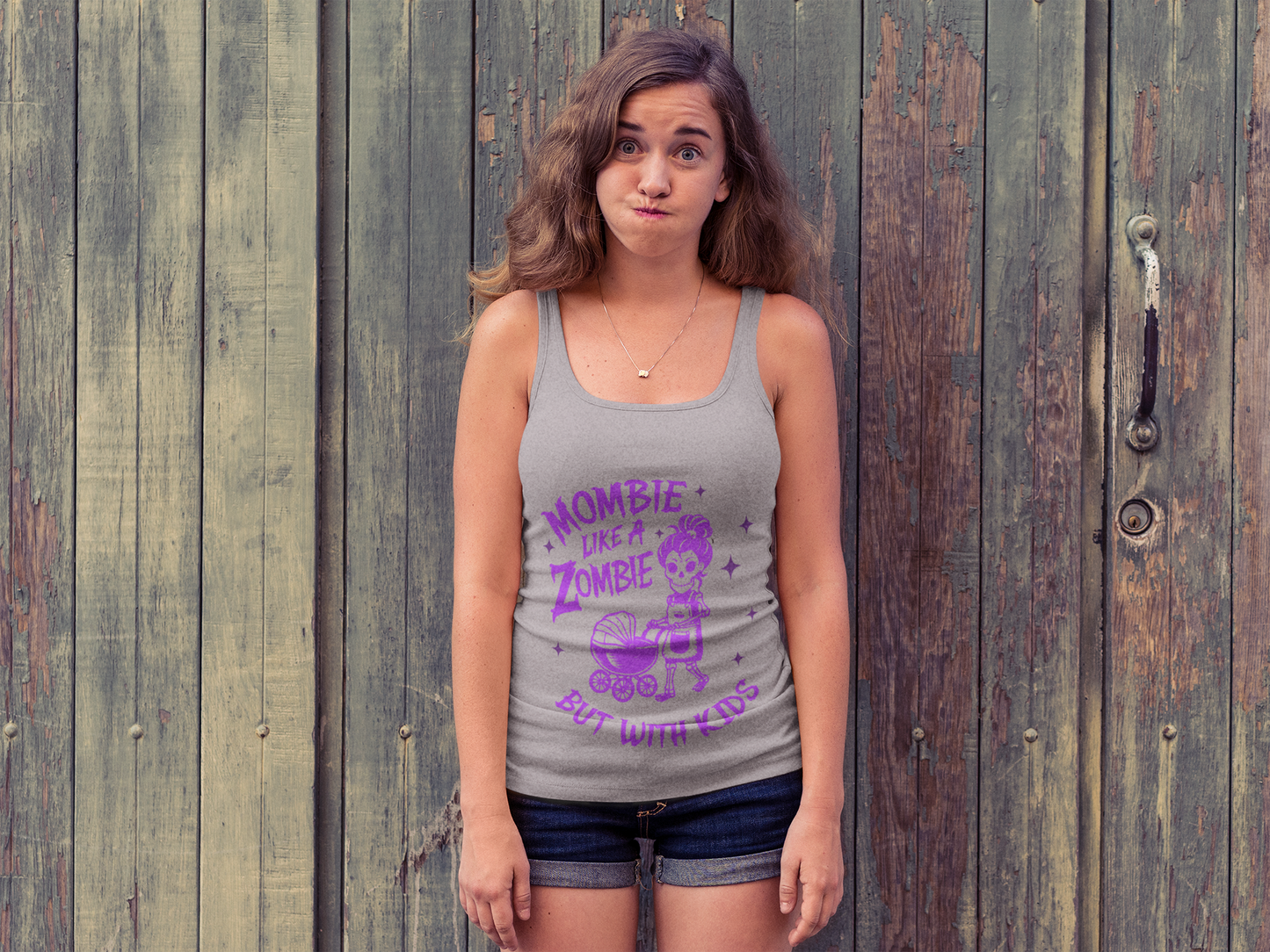 Women's Racerback Tank Top - Mombie