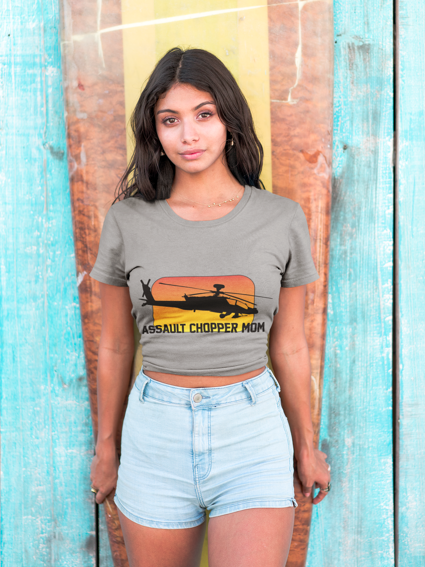 Women's Boyfriend Tee - Assault Chopper Mom