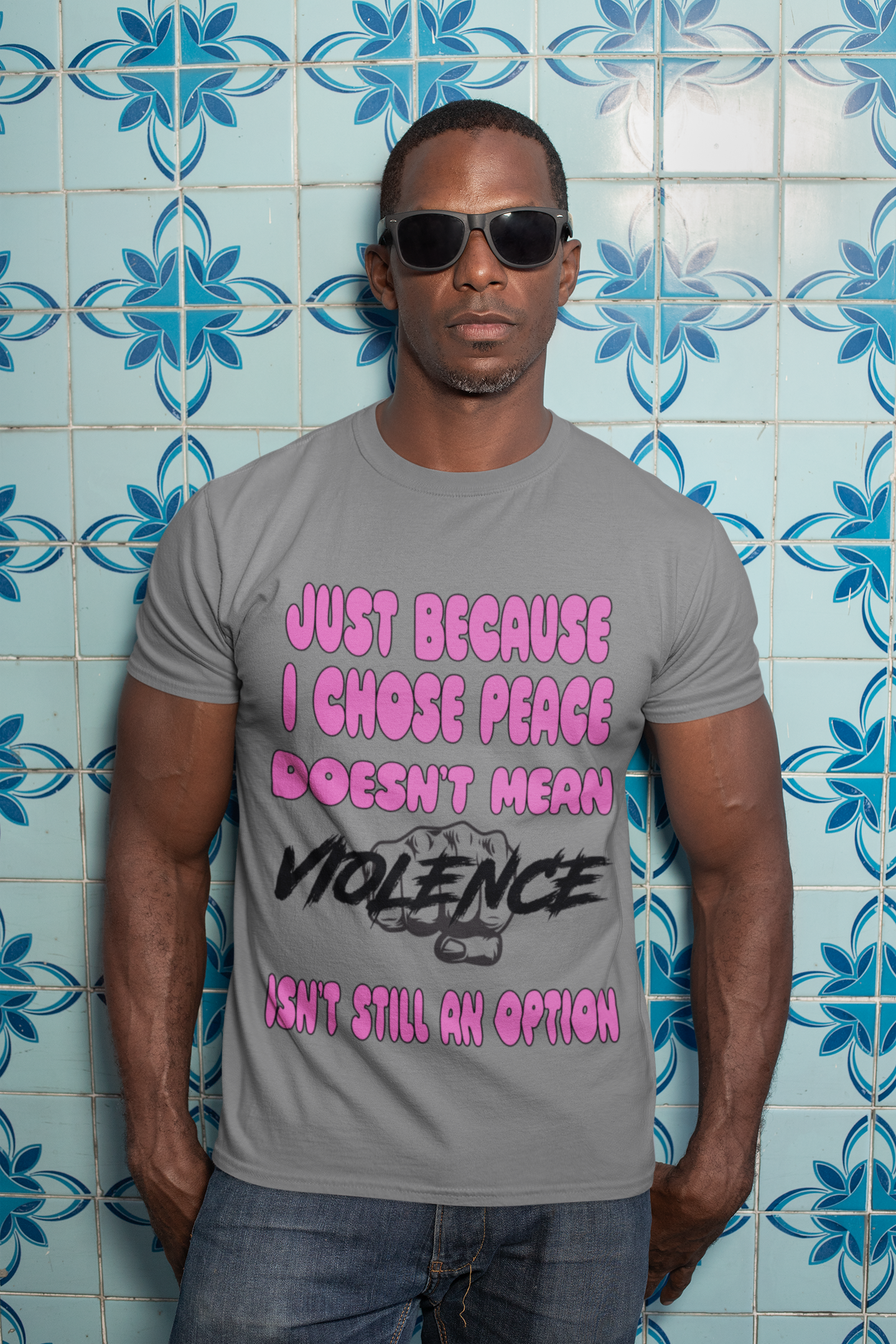 Unisex CVC Jersey T-shirt - Just Because I Chose Peace